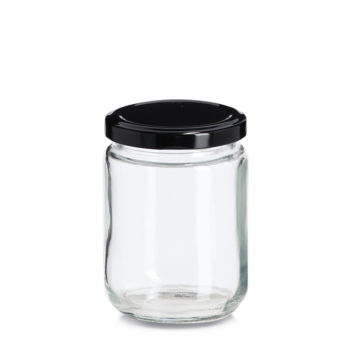 zeller-k-che-einmachglas-220-ml-metalldeckel-schwarz image 1