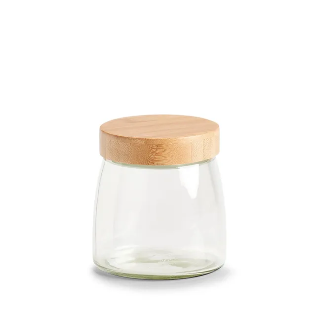 zeller-present-k-che-vorratsglas-bambusdeckel-950-ml-glas image 1