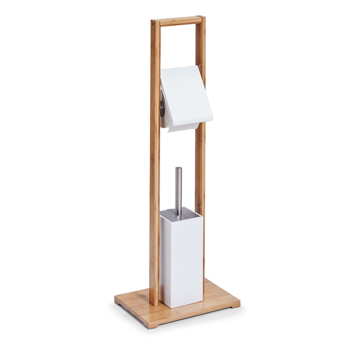 zeller-present-bad-wc-garnitur-bambus-wei-freistehend image 1