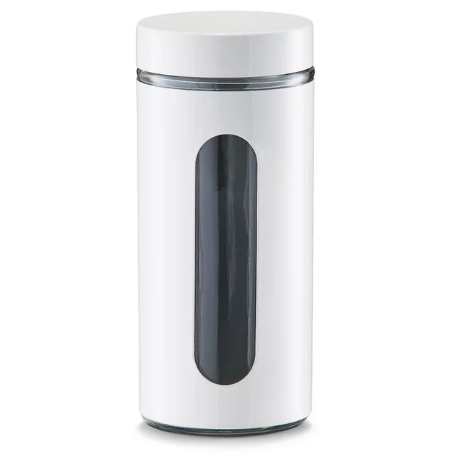 zeller-present-vorratsglas-1200-ml-wei-schraubdeckel image 1