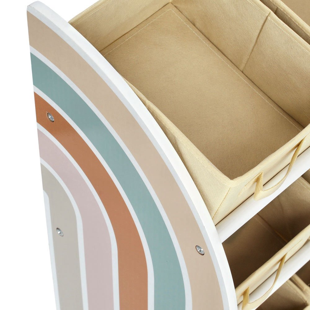 zeller-present-kids-kinder-regal-rainbow-9-boxen-mdf-vlies image 3