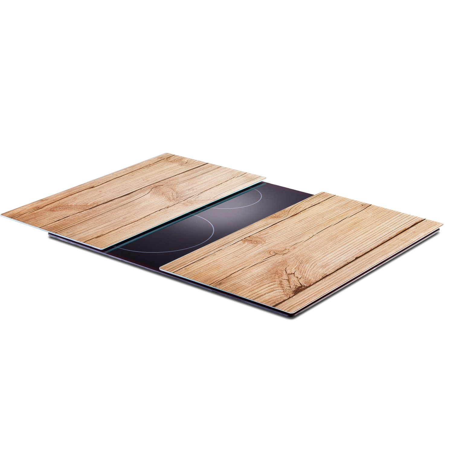 zeller-present-k-che-herdabdeckplatten-wood-glas-2-tlg image 4