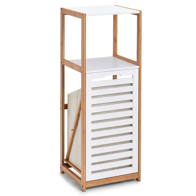 zeller-present-home-living-standregal-mit-w-schesammler-bambus-wei image 1