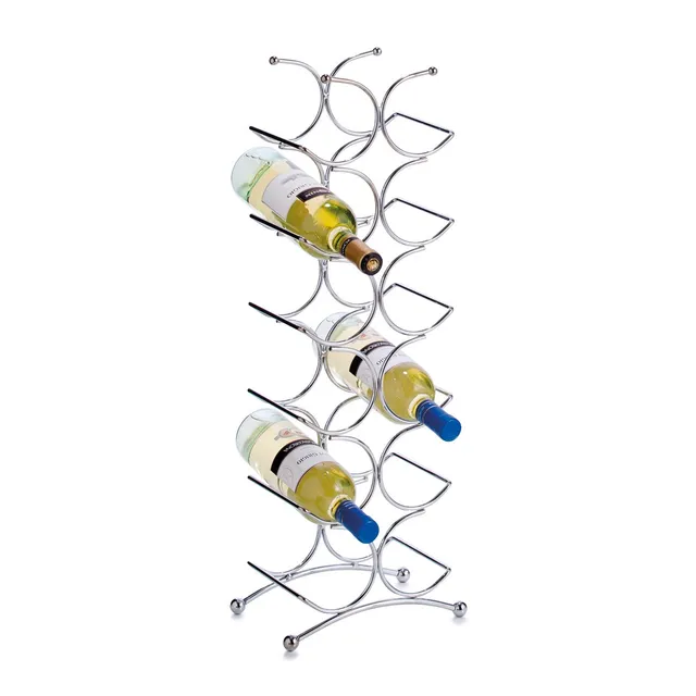 zeller-present-home-living-weinregal-12-flaschen-metall-chrom image 1