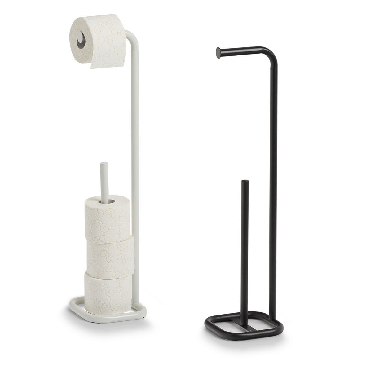 zeller-present-bad-wc-rollenhalter-metall-wei-freistehend image 3