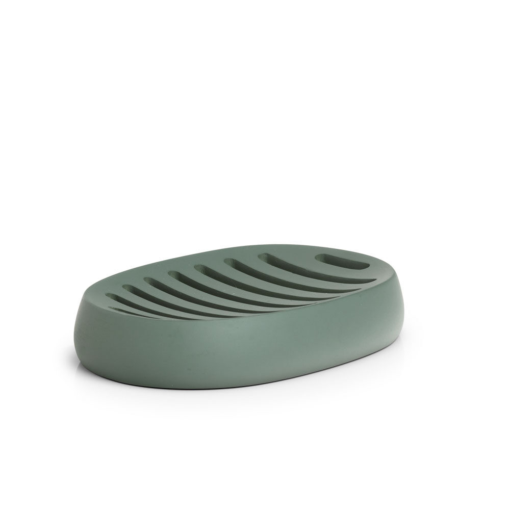 zeller-present-bad-seifenschale-modern-polyresin-salbei image 1