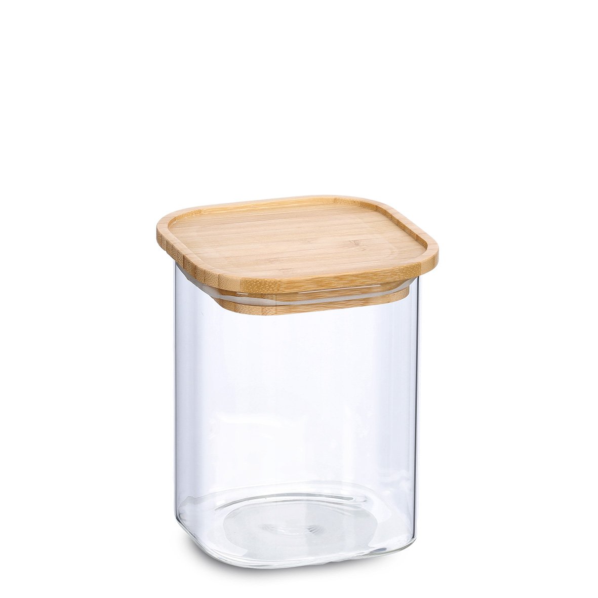 zeller-present-k-che-vorratsglas-bambusdeckel-900-ml-glas image 1