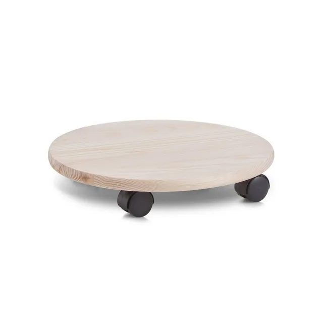 zeller-present-home-living-pflanzenroller-rund-kieferholz image 1