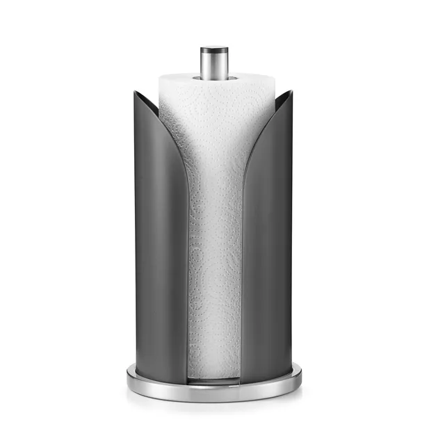zeller-present-k-che-k-chenrollenhalter-edelstahl-schwarz image 1