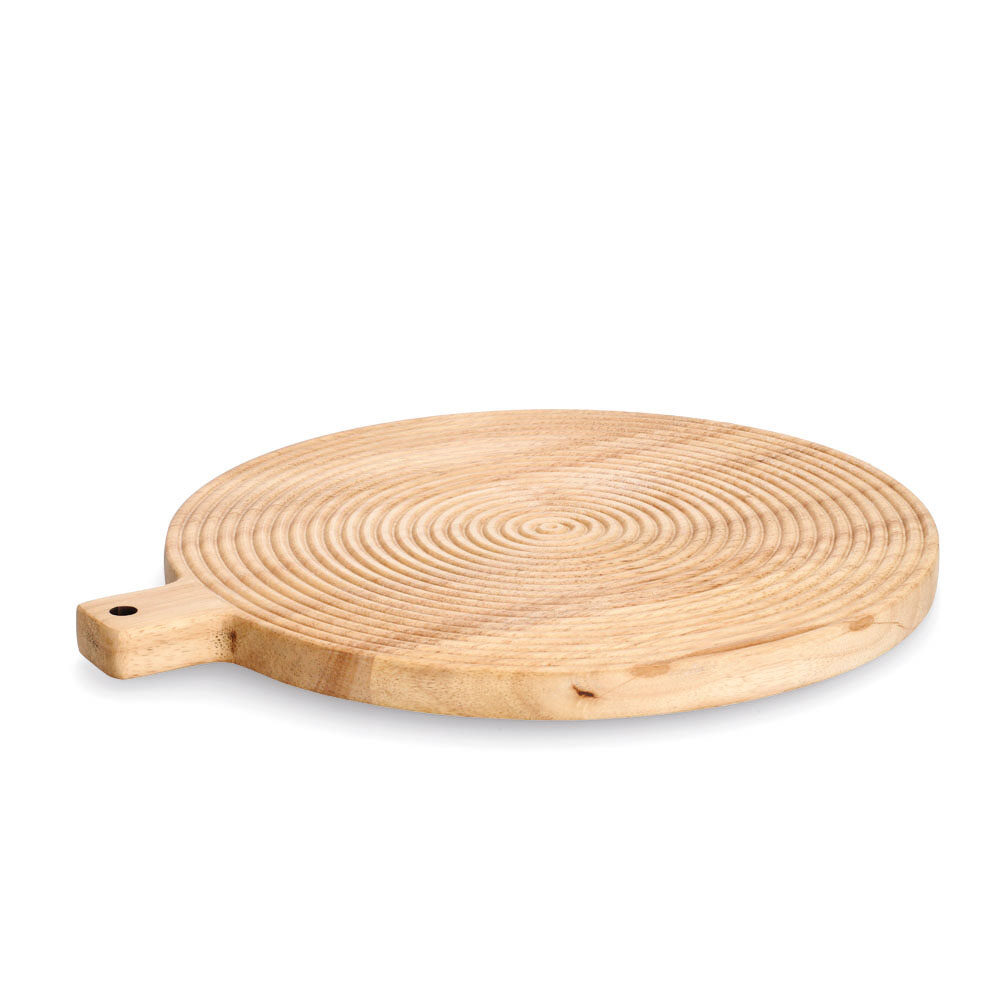 zeller-present-k-che-schneidebrett-stripes-gummibaum-griff image 1