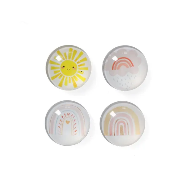 zeller-present-office-magnet-set-rainbow-4-tlg-kunststoff-glas image 1