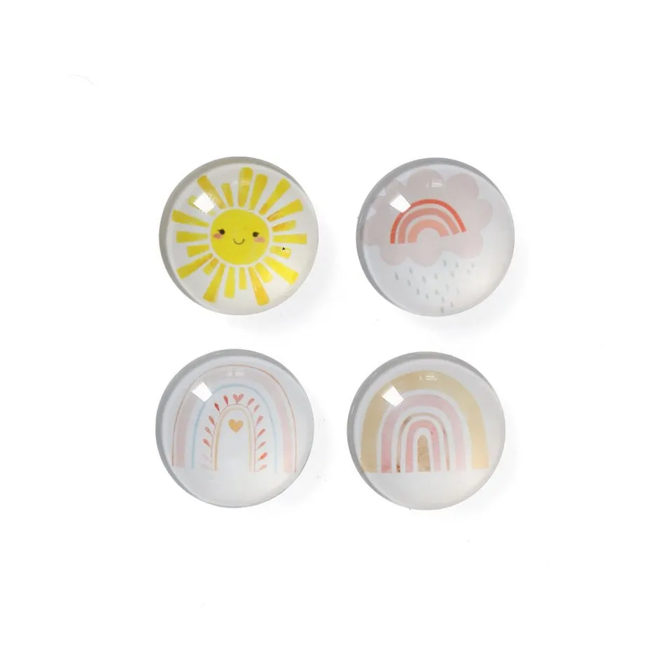 zeller-present-office-magnet-set-rainbow-4-tlg-kunststoff-glas image 1