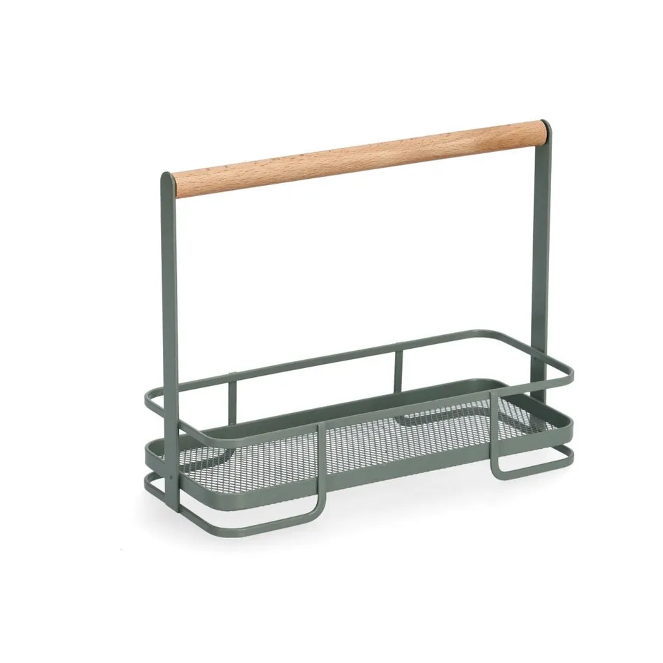 zeller-present-home-living-tragekorb-metall-buche-salbei image 1