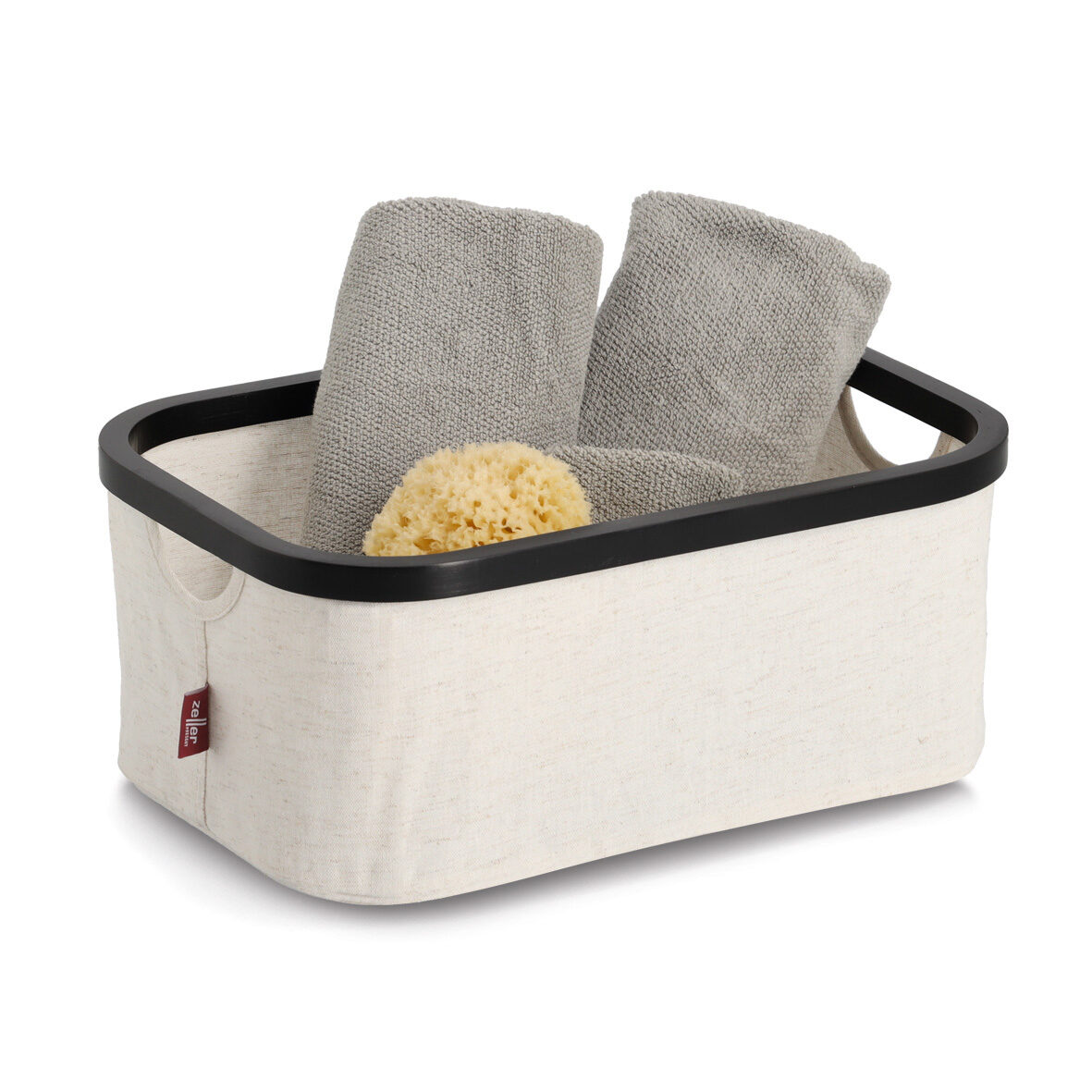 zeller-present-home-living-aufbewahrungskorb-creme-faltbar image 4