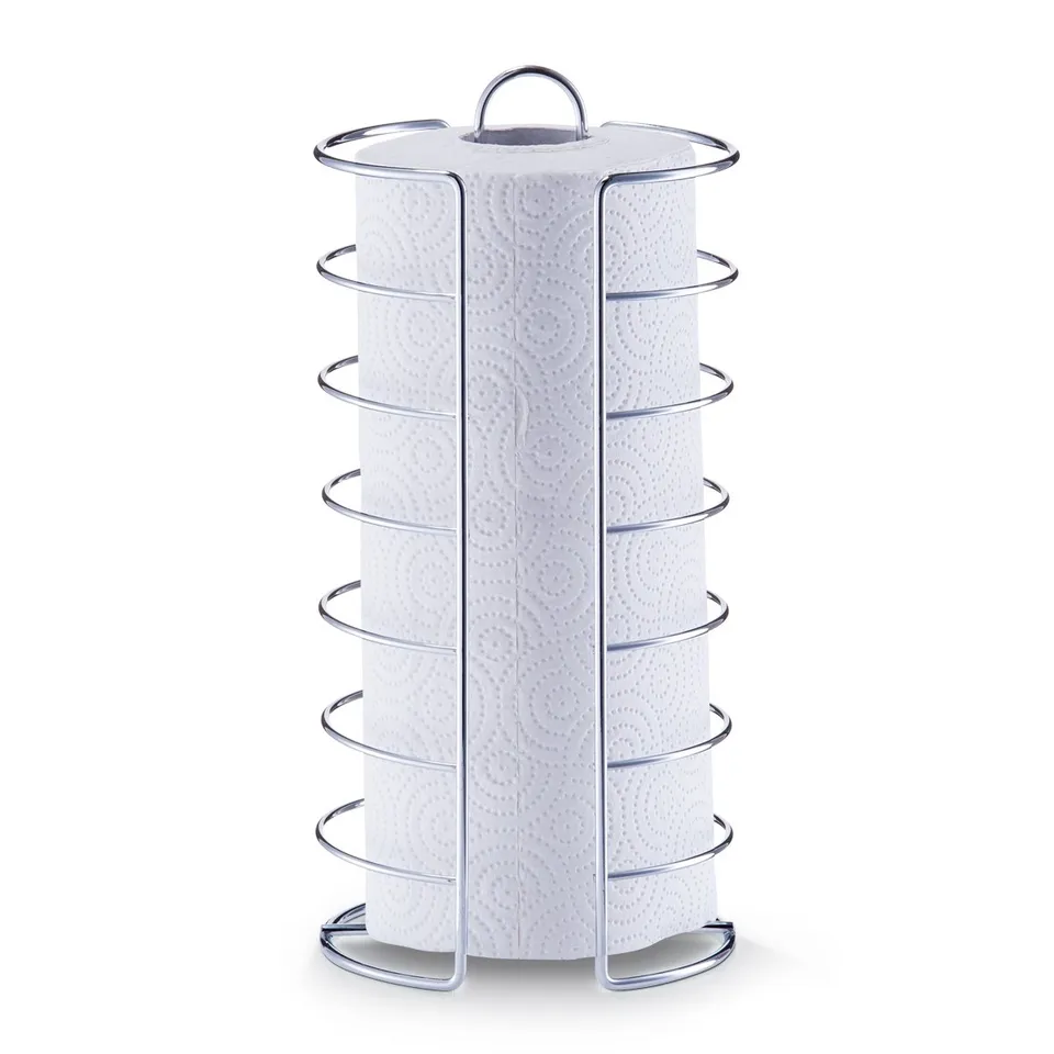 zeller-k-che-k-chenrollenhalter-metall-verchromt-mit-rolle image 1
