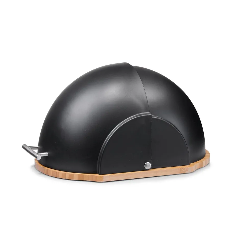 zeller-present-k-che-brotkasten-bambus-schwarz-mit-griff image 1