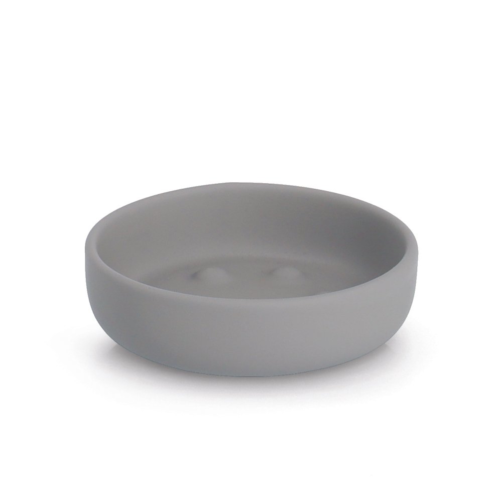 zeller-present-seifenschale-keramik-grau-mit-noppen image 1