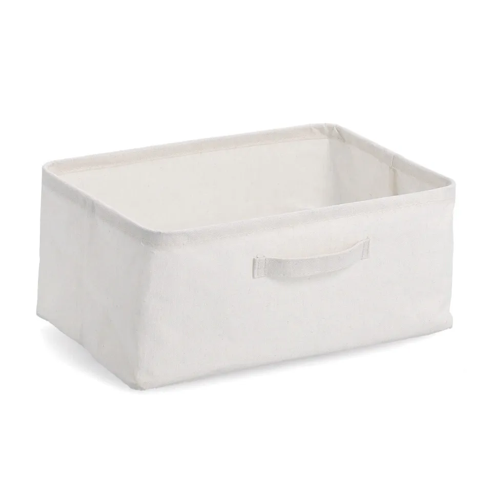 zeller-home-living-aufbewahrungsbox-creme-faltbar-stoff image 1