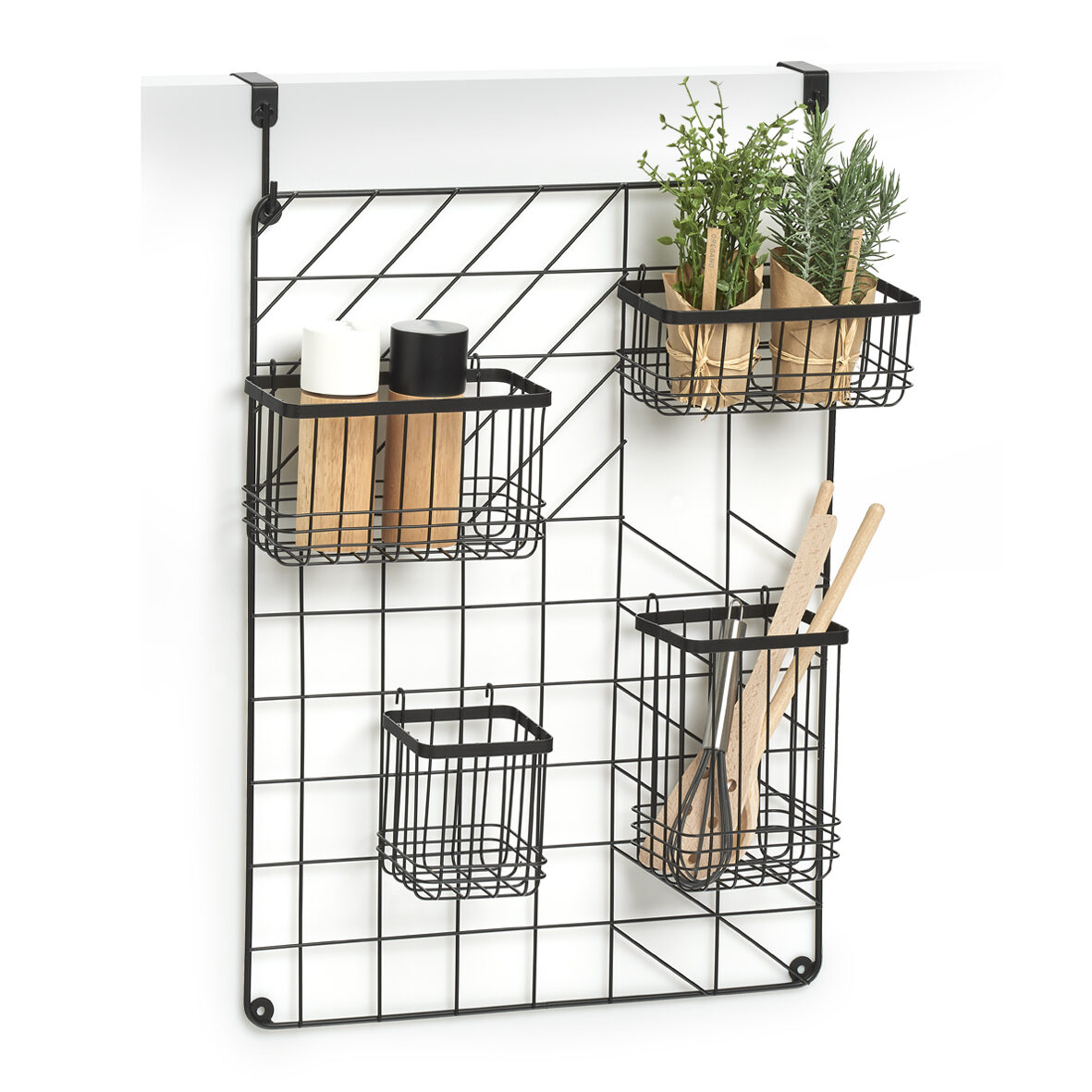 zeller-present-home-living-wand-organizer-set-5-tlg-schwarz image 3