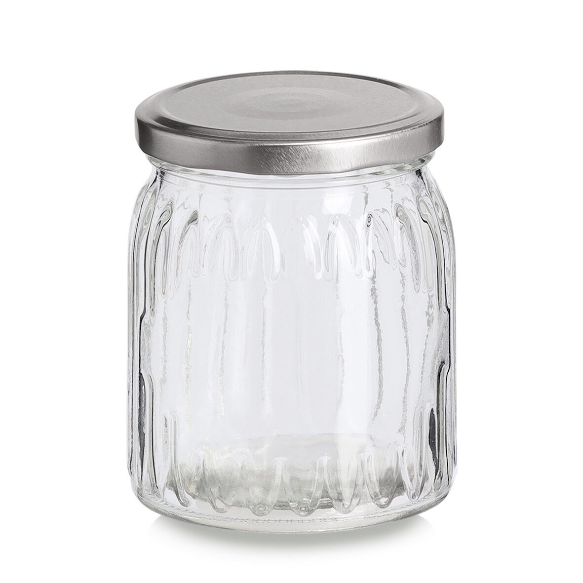 zeller-present-k-che-einmachglas-470-ml-metalldeckel-muster image 1