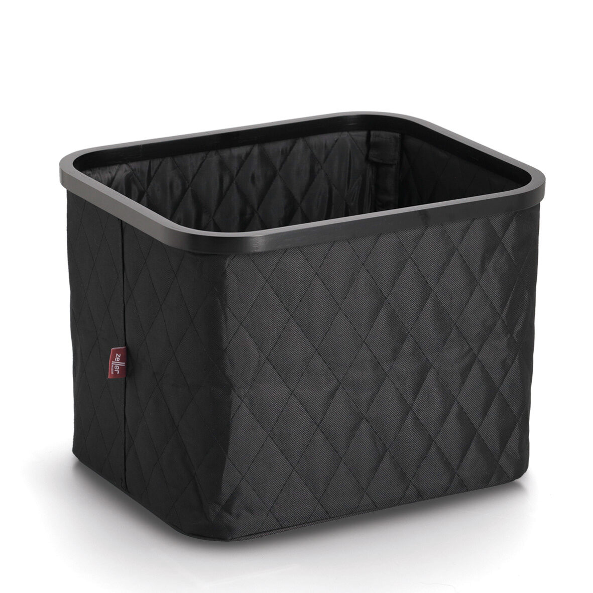zeller-present-aufbewahrungskorb-polyester-bambus-schwarz-gro image 1