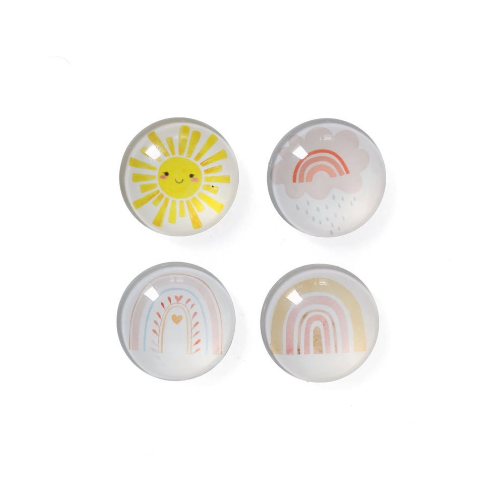 zeller-present-office-magnet-set-rainbow-4-tlg-kunststoff-glas image 1