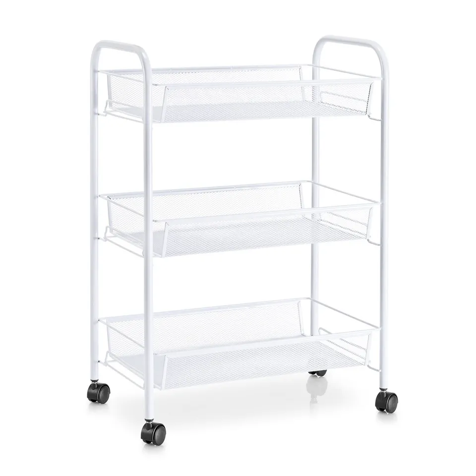 zeller-present-home-living-rollwagen-mesh-wei-3-etagen image 1