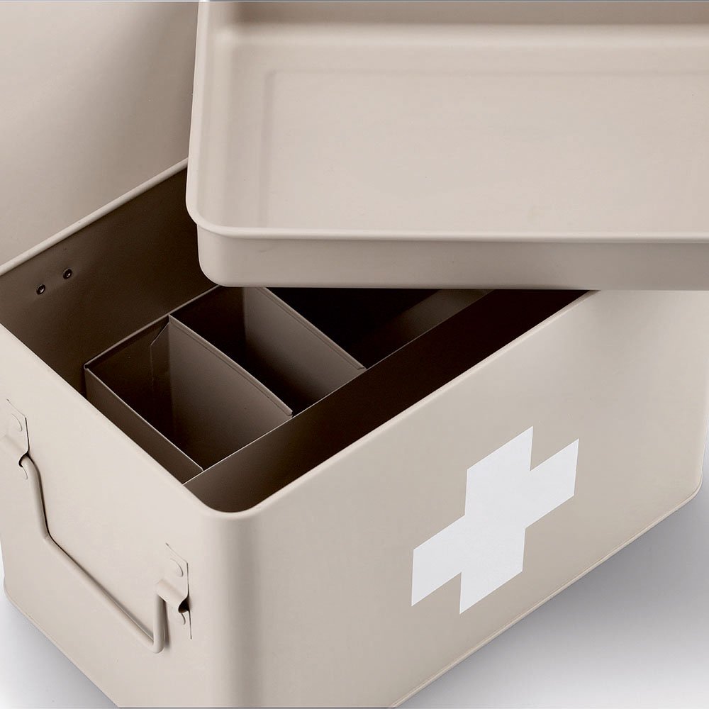zeller-present-home-living-medizinbox-metall-beige-mit-deckel image 2
