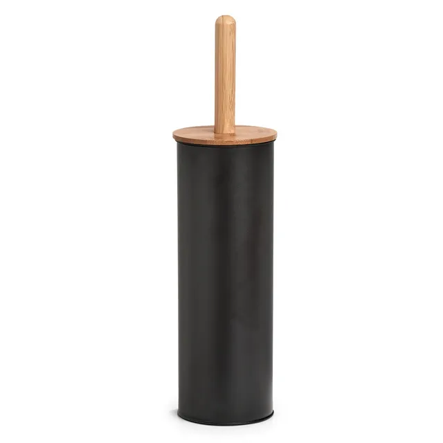 zeller-present-wc-b-rste-metall-bambus-schwarz image 1