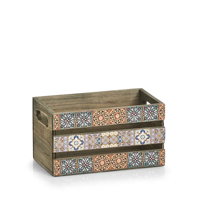 zeller-present-home-living-deko-kiste-mosaik-holz-bunt image 1