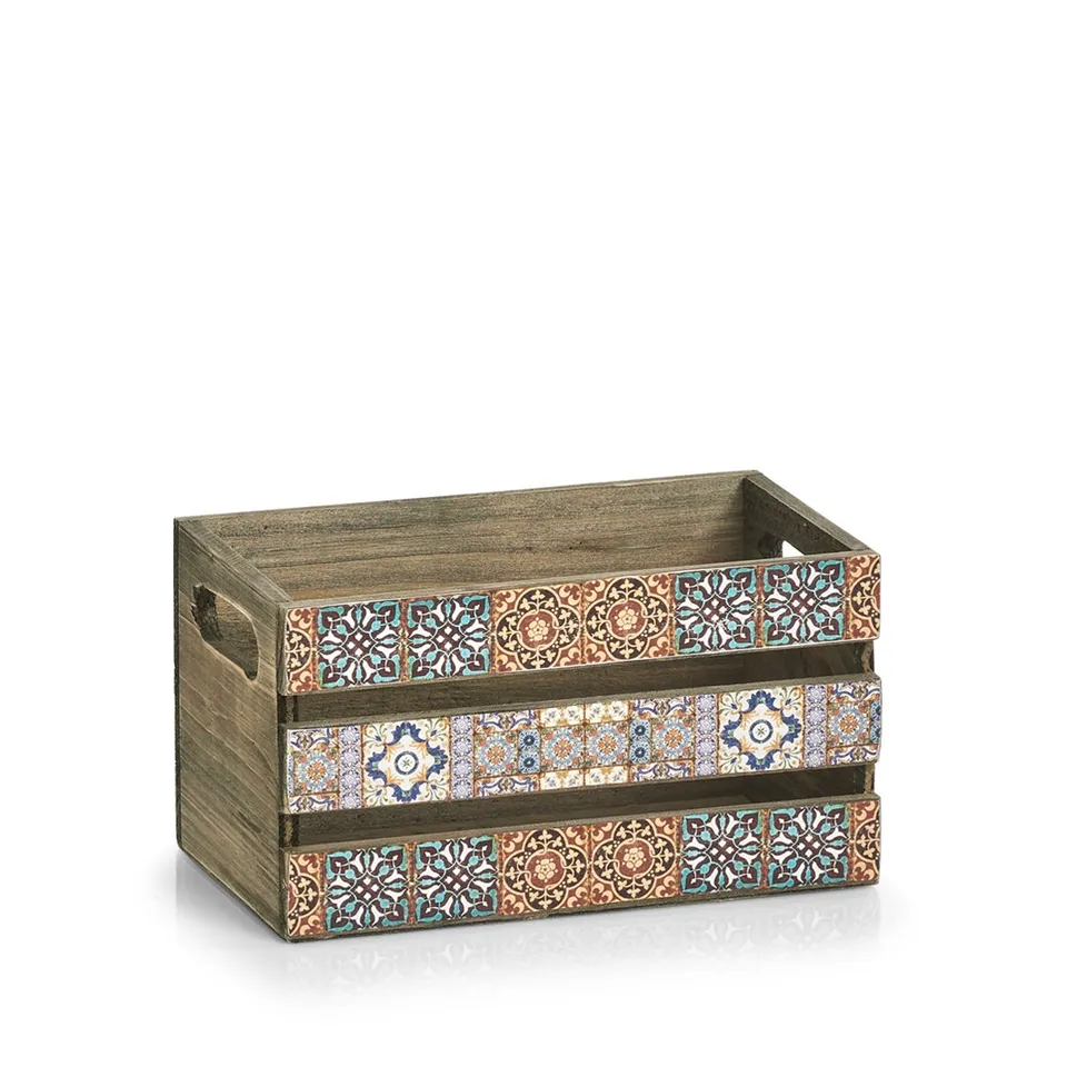 zeller-present-home-living-deko-kiste-mosaik-holz-bunt image 1