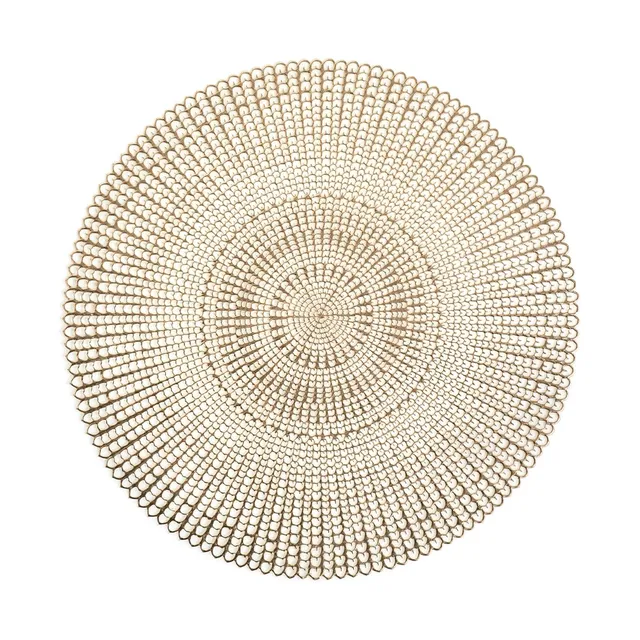 zeller-present-cut-out-platzset-rund-gold-kunststoff image 1