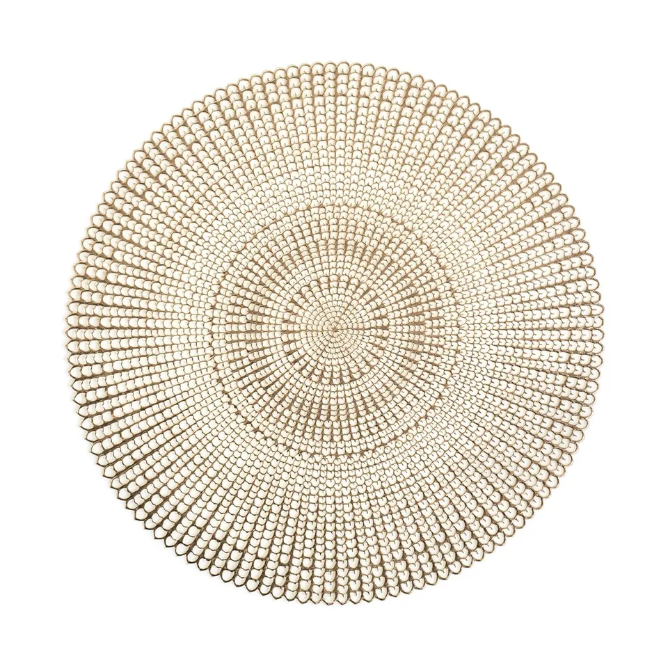 zeller-present-cut-out-platzset-rund-gold-kunststoff image 1