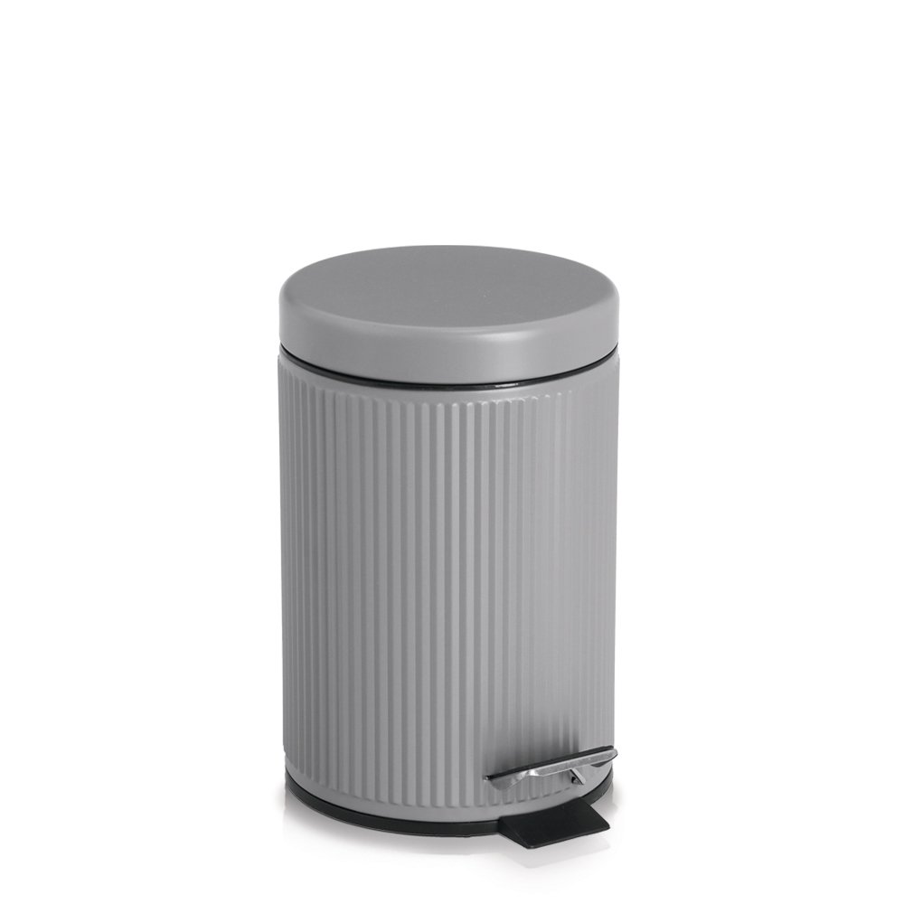 zeller-present-bad-kosmetikeimer-3-liter-grau-mit-pedal image 1