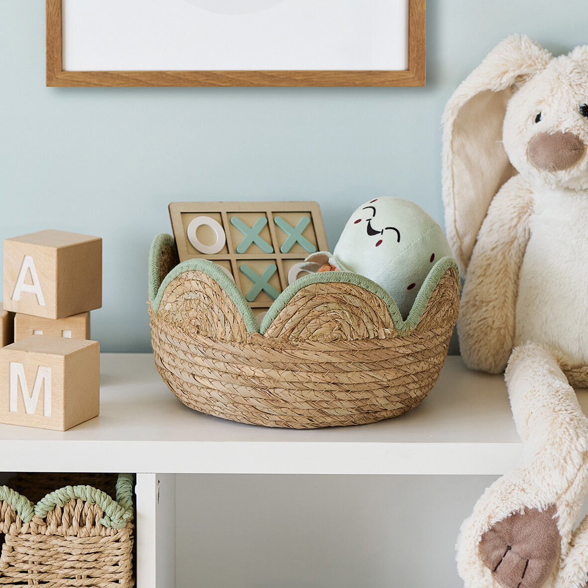 zeller-present-home-living-aufbewahrungskorb-binsengras-mint image 3