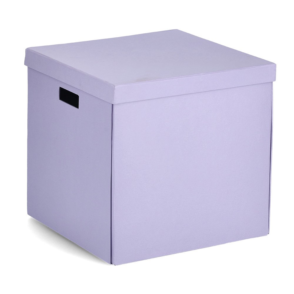 zeller-present-home-living-aufbewahrungsbox-karton-flieder image 1