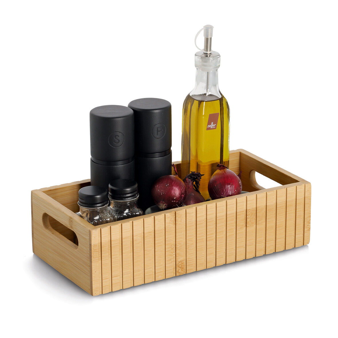 zeller-present-home-living-aufbewahrungsbox-bambus-mit-griffl-chern image 2
