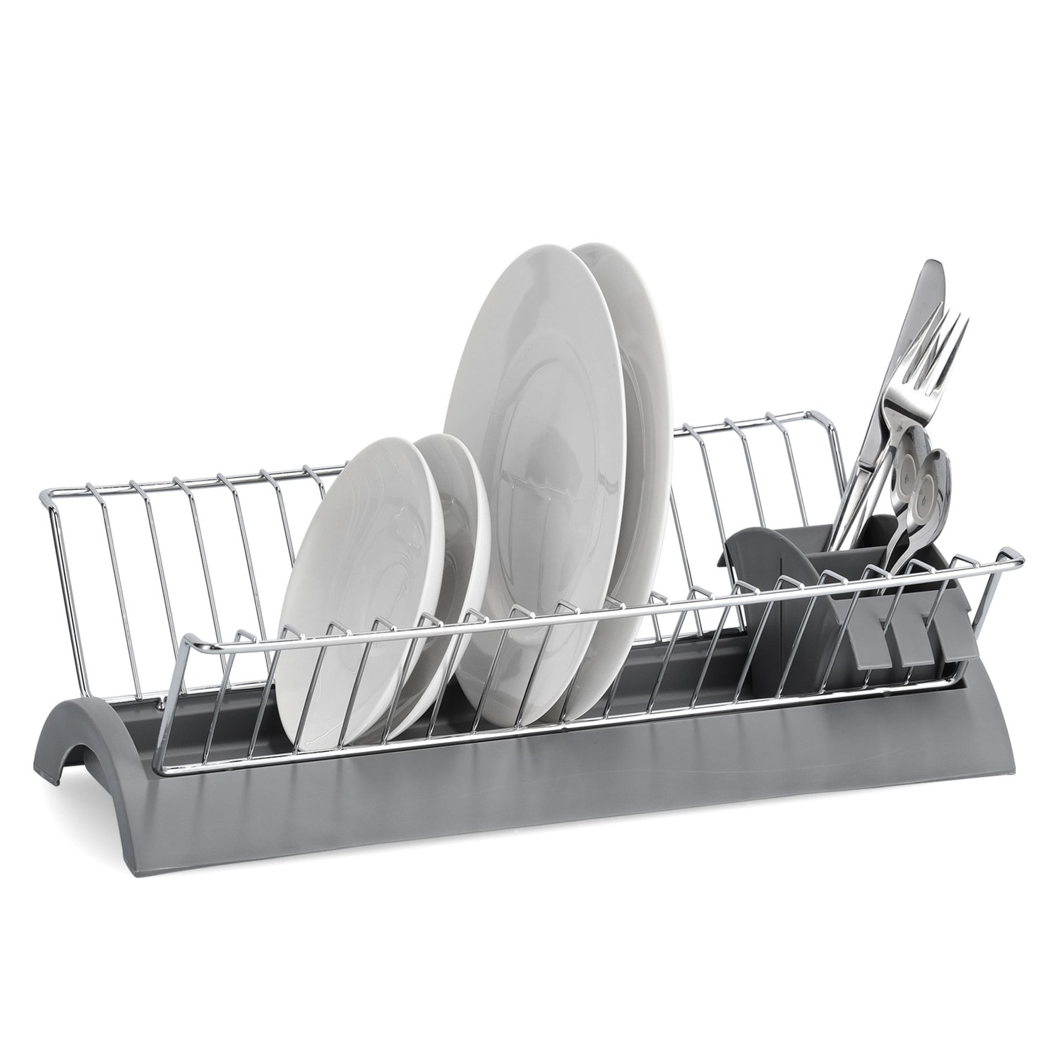 zeller-present-k-che-geschirrabtropfst-nder-metall-grau image 2