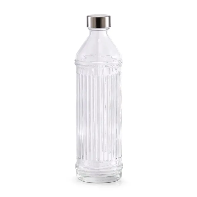 zeller-present-k-che-glasflasche-970-ml-edelstahl image 1
