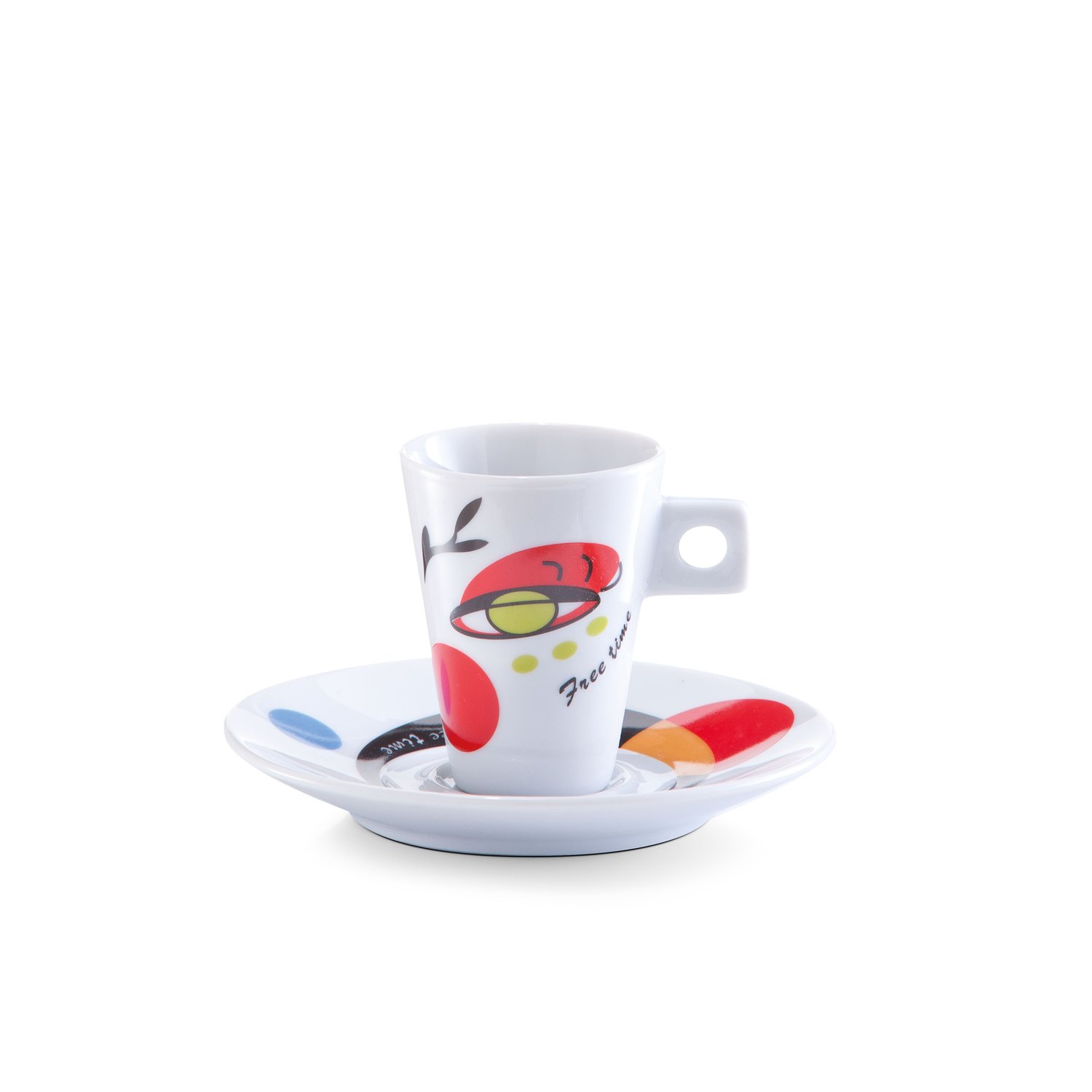 zeller-present-k-che-espresso-set-faces-porzellan-12-tlg-bunt image 2