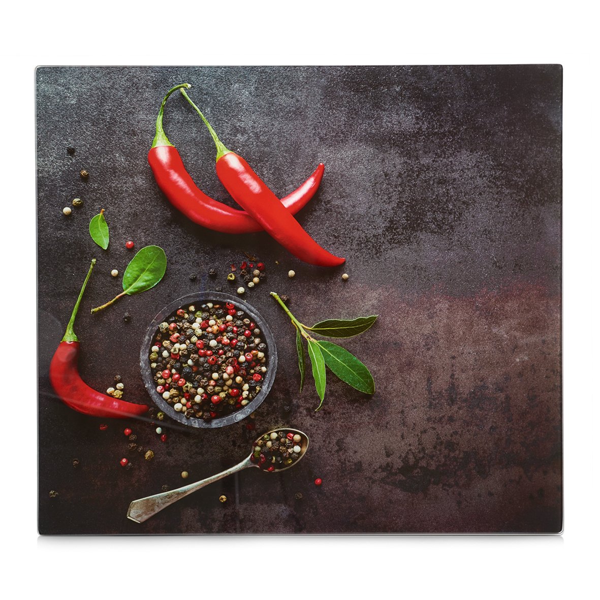 zeller-present-herdblende-chili-glas-anthrazit-abdeckplatte image 1