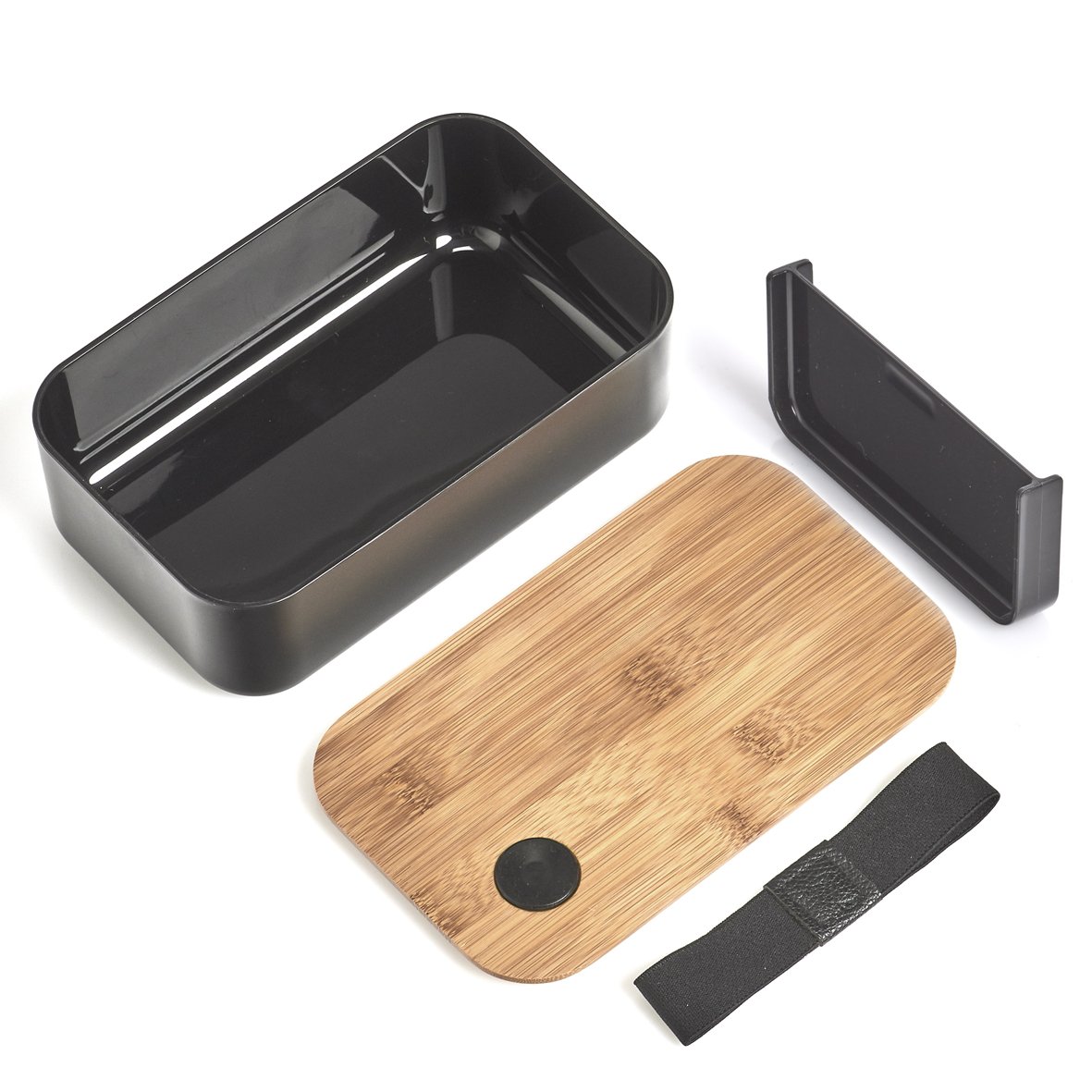 zeller-present-k-che-lunch-box-schwarz-kunststoff-bambusdeckel image 3