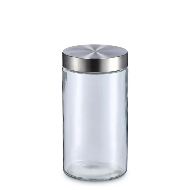 zeller-present-k-che-vorratsglas-1600-ml-edelstahldeckel image 1