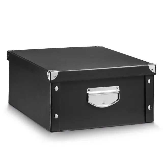 zeller-present-aufbewahrungsbox-pappe-schwarz-mit-deckel-2 image 1