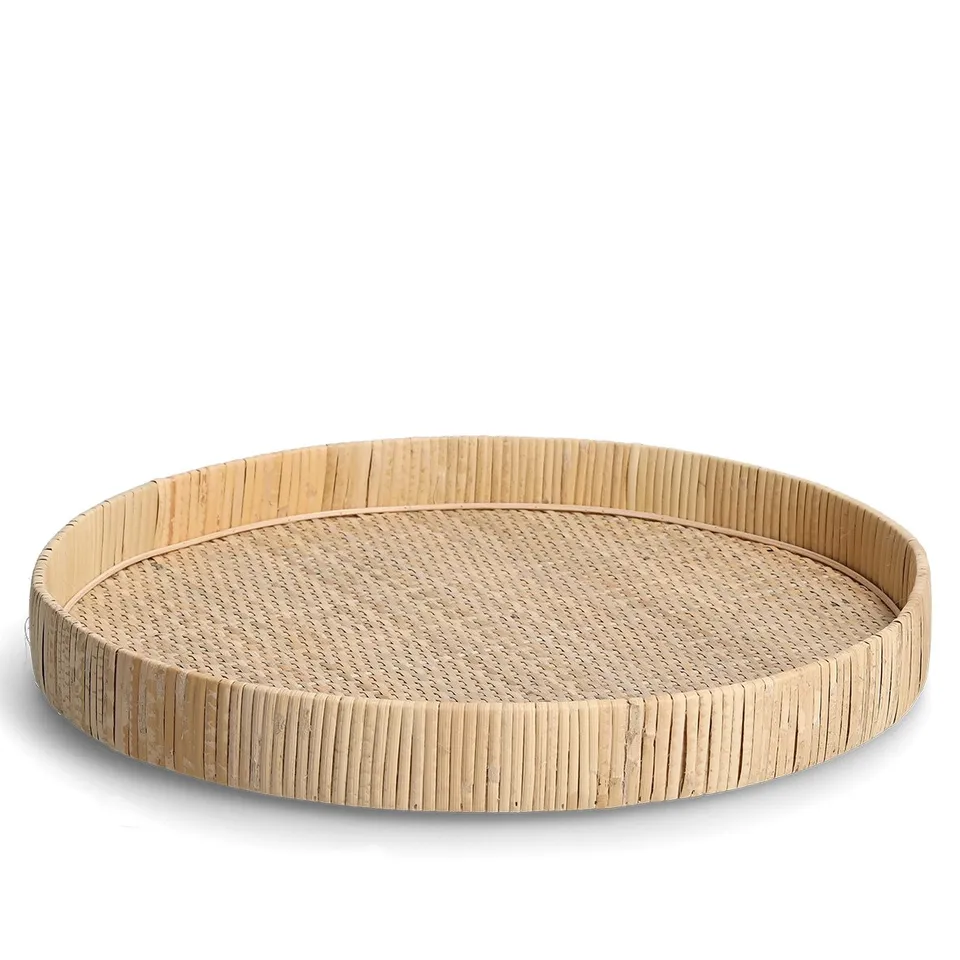 zeller-present-table-dekotablett-nature-rattan-40-cm image 1