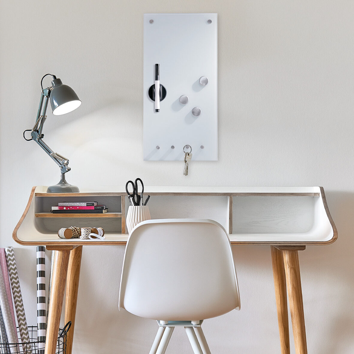 zeller-present-office-memoboard-glas-wei-mit-haken image 6