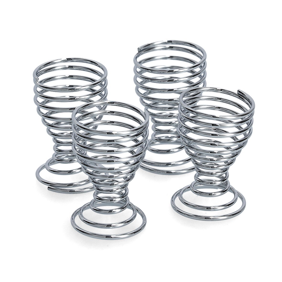 zeller-present-k-che-eierbecher-set-4-tlg-metall-verchromt image 4