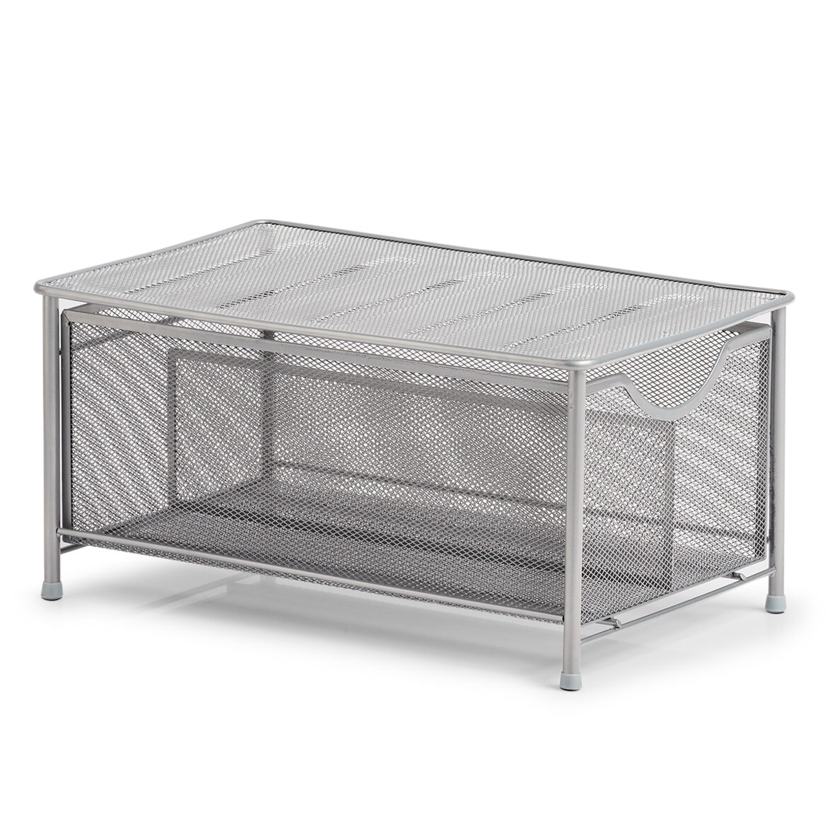 zeller-home-universalregal-mesh-metall-silber-organizer image 1