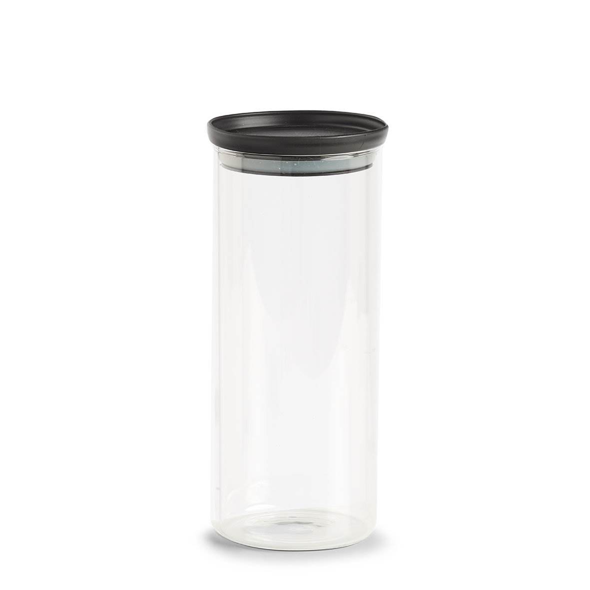 zeller-present-k-che-vorratsglas-1250-ml-schwarz-deckel image 1