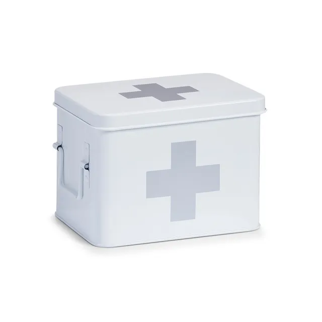 zeller-present-medizinbox-metall-wei-hausapotheke-4-f-cher image 1